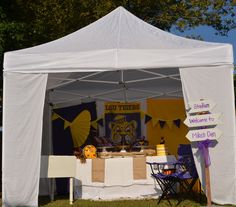 a tent set up for an outdoor event