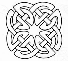 an intricate celtic knot design in black and white