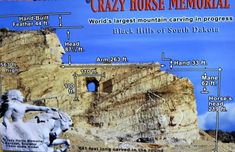 a poster with information about the crazy horse memorial