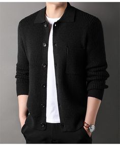 Product information: Color: black, gray, beige Suitable for people: middle-aged Size: M,L,XL,2XL,3XL Version: Loose Style: Cardigan Thickness: thickening Fabric name: Chemical Fiber blend Applicable scenarios: Leisure Applicable people: Middle-aged Main fabric composition: nylon/nylon Applicable Gender: Male Applicable age group: Adult Sleeve length: long sleeve Suitable season: Autumn Style: General public Craft: twisted flower Size: Unit: cm Note: 1. Asian sizes are 1 to 2 sizes smaller than European and American people. Choose the larger size if your size between two sizes. Please allow 2-3cm differences due to manual measurement. 2. Please check the size chart carefully before you buy the item, if you don't know how to choose size, please contact our customer service. 3.As you know, th Mens Cardigan Sweater, Outer Wear, Autumn Style, Winter Trends, Style Cardigan, Loose Style, Fabric Names, Season Autumn, Cardigan Jacket