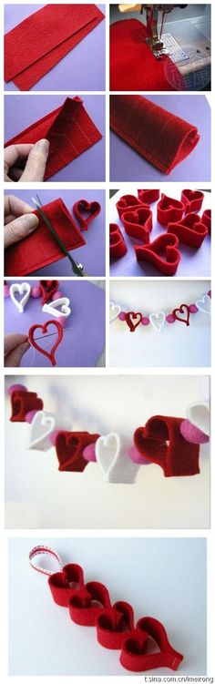 how to make paper hearts for valentine's day - step by step photo instructions