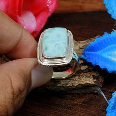 Women Larimar Ring - Sterling Silver Ring - Split Band Ring - Larimar Gemstone Ring - Larimar Jewelry - Blue gemstone Ring - Gift for Her 》D E T A I L S《 ✦Gemstone : Natural Larimar ✦Metal : 925 Sterling Silver ✦Gemstone Size : 21 x 12 MM Approx ✦Weight : 8 Gram Approx ❣❣ Handmade Item ❣❣ **This ring is Made to Order** 》G EM S T O N E D E T A I L《 **Gemstone structure may vary from the image as two gemstones do not have the same structure** If you want to see the picture of gemstone, then feel f Blue Larimar Round Rings, Blue Larimar Jewelry For Anniversary, Blue Larimar Opal Ring, Larimar Turquoise Ring Gemstone Gift, Larimar Turquoise Ring Gift, Turquoise Larimar Ring Gift, Gift Turquoise Larimar Ring, Blue Gemstone Ring, Blue Gemstone Rings