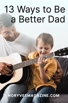 Dad and son playing guitar Magazine