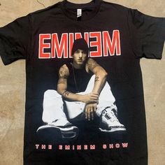 I Have Sizes S, M, L, Xl Available. Please Message Me Which Size To Ship When You Order. If You Don’t Message Me, I’ll Assume You Want A Large. Eminem Shirt, Eminem T Shirt, The Eminem Show, Concert T Shirt, Young T, Concert Tshirts, Dream Clothes, Black T Shirt, Eminem