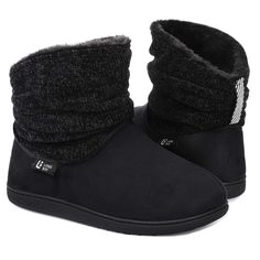 PRICES MAY VARY. STYLISHS & SNUG UPPER - The classic micro suede plus smooth chenille fabric is soft and snug, give you luxurious and delicate touch feeling, these cozy bootie slippers best advantage is comfort and warm. Wide opening design makes them easy to slip on TOASTY & CUSHY LINING - Warmth is always the key to your cold feet in winter. Sliding into these bootie slippers, with cozy fur up well past your ankles, you will be addicted to the coziness and skin-friendly fuzzy faux fur lining w Bootie Slippers, Cute Slippers, Warm Shoes, Shoes Boots Ankle, Warm Boots, House Shoes, Slipper Boots, Boot Shoes Women, Womens Slippers