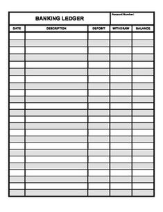 a printable bank log is shown in black and white