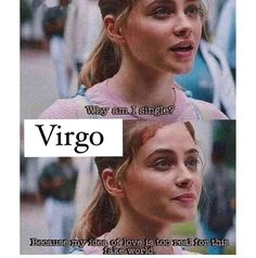 two pictures with the words virgo and an image of a woman's face