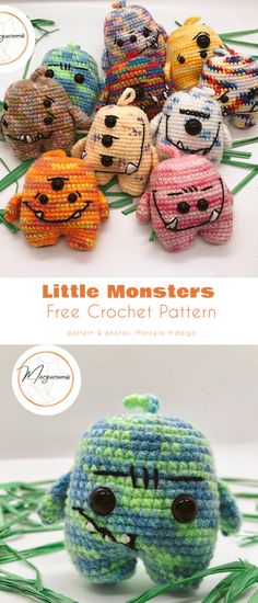 the little monsters crochet pattern is on display