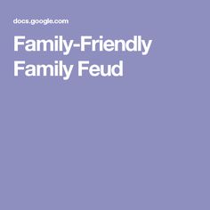 the words family - friendly family feed are in white letters on a purple background