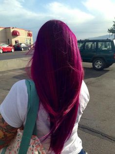 Magenta Hair Colors, Magenta Hair, Wine Hair, Hair Streaks, Dyed Hair Inspiration, Trendy Hairstyle, Pinterest Hair