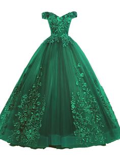 Ball Gown Quinceanera Dresses Princess Dress Floor Length Sleeveless O – Koutun Dress Princess Dress Red, Red Green Dress, Dress Quinceanera, Cheap Party Dresses, Sparkly Prom Dresses, Floral Prom Dresses, Party Dresses Online, Tulle Prom Dress, Applique Dress