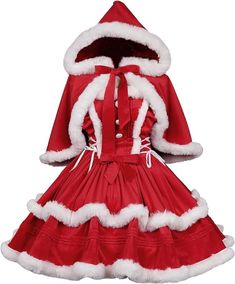 ZZEQYG Christmas Dresses for Women Solid Color Fashion Warm Halter Dress Suit with Cloak Sequin Santa Dress, Christmas Party Dress Inspration, Santa Skirt Women, Mother Nature Costume Santa Clause, Dress Up Like Favorite Christmas Song, Mrs Claus Dress Short, Vera Ellen White Christmas Red Dress, Plus Size Christmas Costumes, Dresses For Crismas