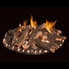 Grand Canyon Outdoor Round Flat Stack Gas Log Burner Arizona Forest, Gas Log Burner, Natural Gas Fire Pit, Gas Log Sets, Modern Flames, Fire Pit Kit, Grand Canyon Arizona, Oak Logs, Round Fire Pit