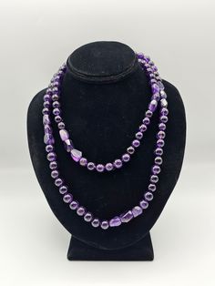 Designer Jay King Desert Rose Trading Beaded Amethyst Necklace  Item w#40 Clean and in good condition  Hallmarked DRT Marked 925 96.1 grams 40 inches long, Infinity necklace - no clasp Over 40 carats genuine amethysts Welcome to Westgate Jewels!! We specialize in vintage estate, designer, and fine jewelry. Our shop consists of items that are estate, antique, and / or vintage conditions unless otherwise noted. This means that most items are prior owned and may have some imperfections such as ligh King Jewelry, Jewelry King, Infinity Necklace, February Birthstone, Amethyst Beads, Amethyst Necklace, Desert Rose, February Birth Stone, Estate Jewelry