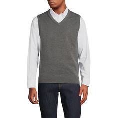 Whether you're looking to elevate your everyday or dress up without too much work, a sweater vest is the answer — and this one in particular is truly it. Knit using fine gauge, combed cotton for extra softness and comfort, it's been fully fashioned piece by piece to layer bulk-free over shirts. Offered in classic colors to go with every outfit, it's safe to say we made it to be a favorite. Cotton Vest, Fully Fashioned, Big Clothes, Big And Tall Outfits, Long Torso, Men's Knit, Hem Style, Mens Crew Neck, Big & Tall