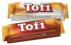 tofi chocolate bar on white background