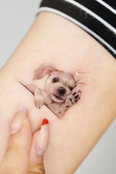 TattoosTattoo DesignsTattoo Ideas Small Barbie Tattoo, Puppy Tattoo, Pet Tattoos, Memorial Tattoos, Unique Tattoo