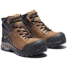 Timberland Pro Men's Work Summit 6" Comp Toe WP Work Boot- TB0A225Q214 Hard Working Man, Timberland Pro, Strong Family, Work Boot, Waterproof Boots, Medium Brown, Work Boots, Shoe Box, Hiking Boots