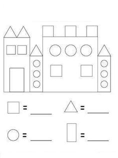 the worksheet for how many shapes do you see? with pictures on it