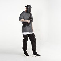 Techwear Style Bags With Multiple Pockets For Streetwear, Alternative Style Black Streetwear Bag, Alternative Style Black Bag For Streetwear, Black Punk Bags For Streetwear, Black Punk Streetwear Bags, Edgy Black Streetwear Bags, Urban Bags With Functional Pockets For Streetwear, Black Techwear Bag For Streetwear, Black Techwear Bags With Pockets