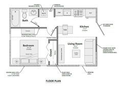 the floor plan for a small house