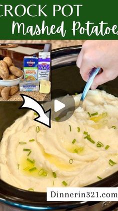 a crock pot mashed potatoes recipe in the crock pot with video instructions