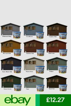 several different types of paint colors for houses