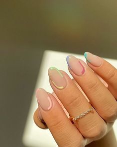 Short Oval Nails, Nail Hacks, Minimal Nails, Polish Colors, Short Acrylic Nails Designs, Pastel Nails, Oval Nails, Minimalist Nails