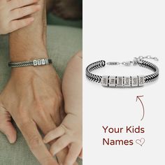 Introducing our exquisite Dad Bracelet with Kids Names, a perfect gift for every proud father out there. Crafted with love and attention to detail, this bracelet reflects the deep bond between a dad and his little ones. Made from high-quality materials, this bracelet is not only timeless but also durable, ensuring that it will be a cherished keepsake for years to come. Whether it's Father's Day, a birthday, or any special occasion, this Dad Bracelet with Kids Names will make a heartfelt and sent