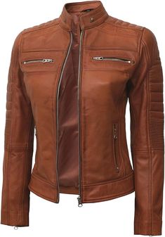 Premium Lambskin Leather Craftsmanship: Our brown leather jacket women made from 100% lambskin leather, offering a soft, luxurious feel and a rich, natural texture for a timeless look.
Sizing Tip: This is a regular fit jacket and may run small. If you're between sizes or planning to layer, we recommend going one size up. Please refer to the size chart to ensure the best fit and reduce the chance of returns.
Classic and Versatile Design: This jacket's brown color, stand collar, and smooth zip closure make it the perfect choice for womens leather jacket both casual wear and semi-formal occasions.
Comfort-Focused Features: This Women's Leather Jacket have Zipper cuffs, adjustable waist, and a polyester lining ensure a tailored fit, maximum comfort, and flexibility for layering in ... Racer Leather Jacket, Tan Leather Jacket, Leather Jacket For Women, Cafe Racer Leather Jacket, Motorcycle Jacket Women, Tan Leather Jackets, Cafe Racer Jacket, Hooded Faux, Lambskin Leather Jacket