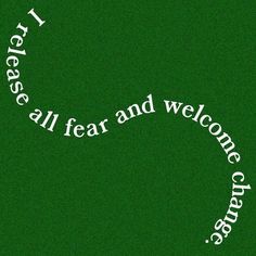 the words are written in white on a green background with a circular design that says, i never see all fear and welcome others