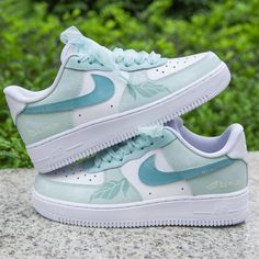 The perfect gift for friends, family, that special someone, or yourself ✨ ★Design made by independent artist, inspired by Nature, Flowers, Anime etc. 💯 Brand New & Authentic. 👨‍🎨 Handcrafted with attention to detail. ❤️ Waterproof and scratchproof. ✈︎ Free Worldwide Shipping. 👌 Easy ordering process with secure payment options. Boty Nike, Air Force 1s, Tree Custom, Preppy Shoes, All Nike Shoes, Custom Air Force 1, Cute Nike Shoes, Cute Sneakers, Green Butterfly