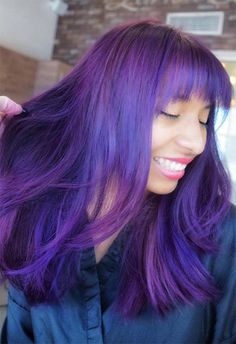 63 Purple Hair Color Ideas to Swoon over in 2022 - Glowsly Violet Hair Dye, Violet Hair Colors, Purple Hair Color, Light Purple Hair, Dyed Tips, Hair Dye Tips, Dyed Hair Purple