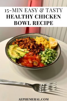 This recipe makes healthy eating so effortless! In just 15 minutes, you’ve got a delicious chicken bowl that’s perfect for lunch or dinner. 🕒🍴 Chicken Bowl Recipe, Delicious Chicken, Bowls Recipe, Healthy Chicken, 15 Minutes, Healthy Dinner, Chicken Recipes, Healthy Eating