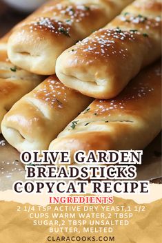 Olive Garden Breadsticks Copycat Recipe Easy Olive Garden Breadsticks, Copycat Olive Garden Breadsticks, Baking Bread At Home, Olive Garden Breadsticks, Homemade Rolls, Copykat Recipes, Bread Snacks