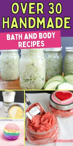 Spa In A Jar Diy, Body Scrubs Homemade, Homemade Bath Scrub, Diy Spa Products, Diy Spa Gifts Baskets, Spa Crafts, Bath Salts Diy Recipes