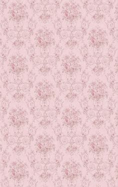 a pink wallpaper with floral designs on the bottom and bottom corner, in shades of pink