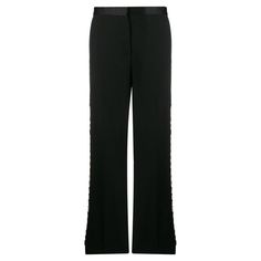 Versace Gold, Designer Pants, Trousers Pants, Black Trousers, Pants Design, Tailored Trousers, Trouser Pants, Pants Black, Black Pants