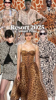 Animal Print Trend continues in Resort 2025 Spring Summer Fashion Trends, Monochromatic Fashion, Animal Print Fashion, Fashion Design Sketches, Summer Fashion Trends