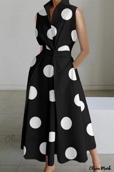 Color: Black White, Size: L Satin Fashion, Look Retro, Fishtail Skirt, Neckline Dress, Solid Color Dress, Shirt Dress Casual, Necklines For Dresses, Dress Shirts For Women, Button Dress