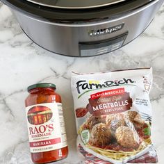 ingredients for meatballs in front of an electric pressure cooker