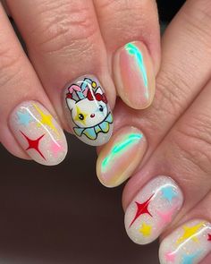 Yessenia - Gel Nail Artist ❀ (@yesnails4u) • Instagram photos and videos Glow Nails, Cute Gel Nails, Cat Nails, Unique Acrylic Nails, Shellac Nails, Get Nails, Pink Acrylic Nails, Nails Desing, Dream Nails