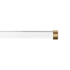 a white and gold light fixture on a white background