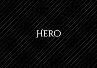 a black and white photo with the word hero on it