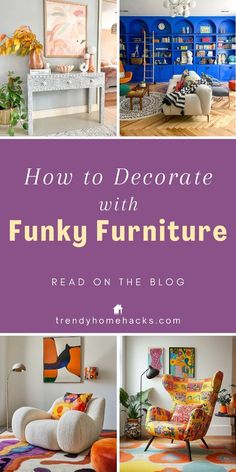 In this Trendy Home Hacks blog post, we explore how to decorate with funky furniture. There’s something inherently appealing about having a piece of furniture that you won’t find in every other home. Funky furniture is a reflection of your personality and creativity. Click to visit the blog and get inspired with images, ideas, and useful tips to style your own living spaces with funky furniture pieces. And, don't forget to save this pin for later. Happy decorating! Gym Decor