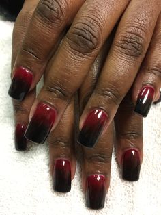 Ombre Pedicure, Polished Nails, Black Ombre, Nail Polish Designs, Black Nails, Red And Black, Nail Designs, Nail Polish