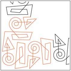 an abstract drawing with numbers and shapes