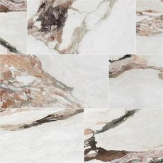 marble tiles with different colors and patterns on the surface, including brown and white tones