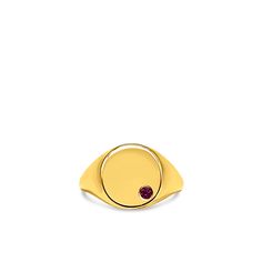 Color Stone:Ruby;Color Gold:14K Yellow Gold Signet Pinky Ring, Ring Stack, Single Letter, Single Stone, Personalized Rings, Pinky Ring, Rose Gold Color, A Letter, Bracelets And Charms