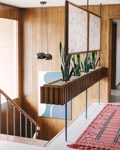 Mid Century Modern Room Divider, Sunset House, Mcm Style, Mid Century Interior, Floor Ideas, Mid Century Modern Interiors, Fence Design, Mid Century Modern House